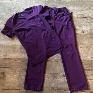 Cherokee iFlex Plum Scrub Set